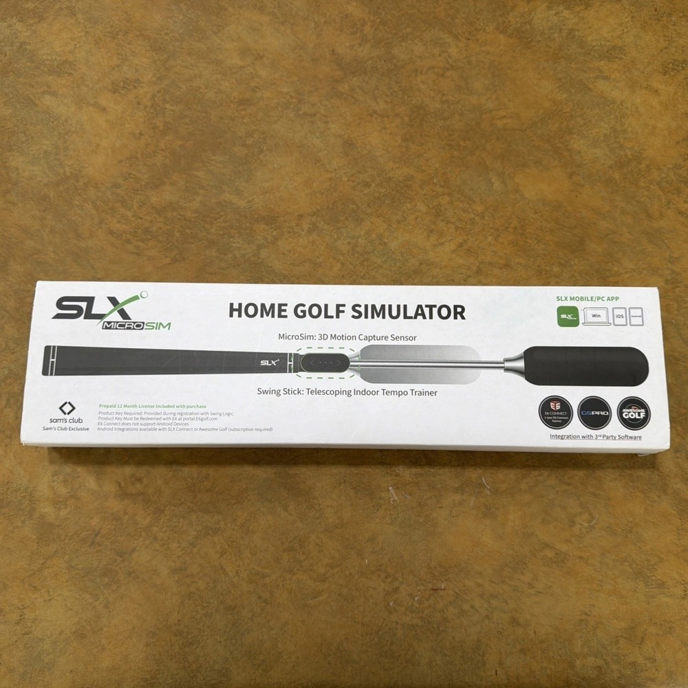 SwingLogic SLX MicroSim Indoor Golf Simulator Black TG100L Complete Set